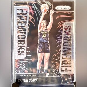 Caitlin Clark Basketball Card Panini Prizm Indiana Fever Fireworks WNBA